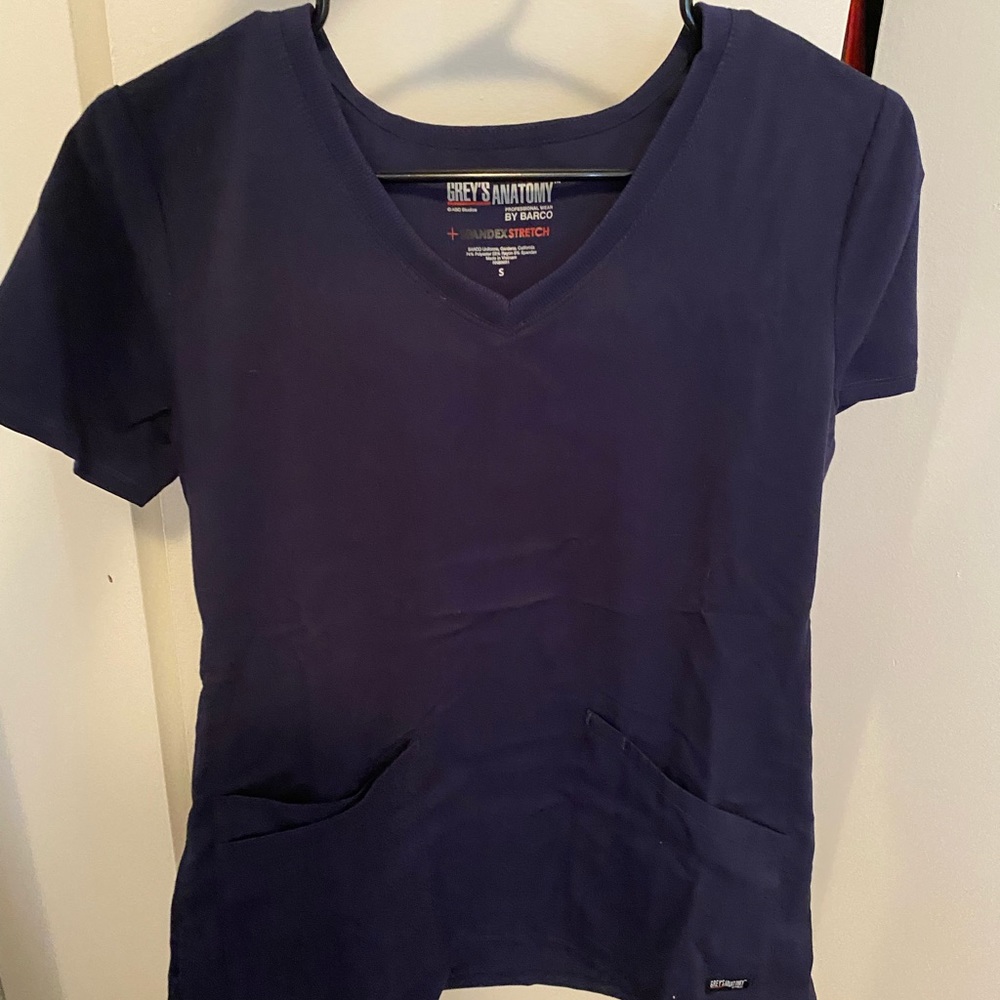 Navy blue Greys Anatomy Scrub Top